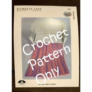 New Plymouth Yarn Design Studio S407 Crochet Baby Rimini Blanket Pattern